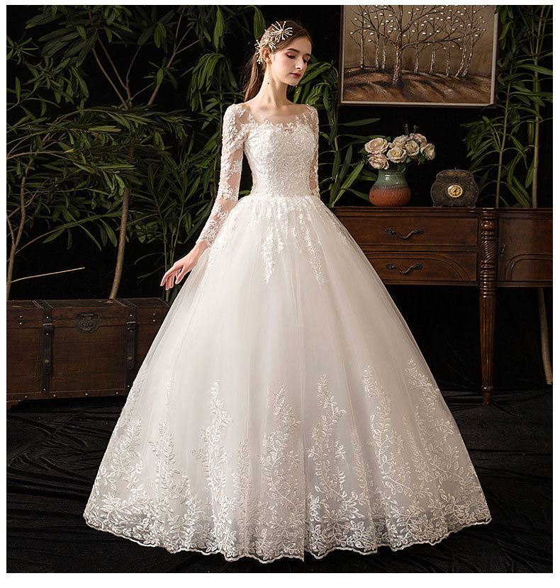  Bridal wedding dress Romantic Sweet Elegant Princess Luxury Lace Wedding Dress